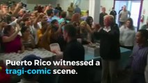 Trump throws paper towels to hurricane victims in Puerto Rico