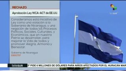 Congreso de EE.UU. aprueba la Nica Act, ahora pasará al Senado