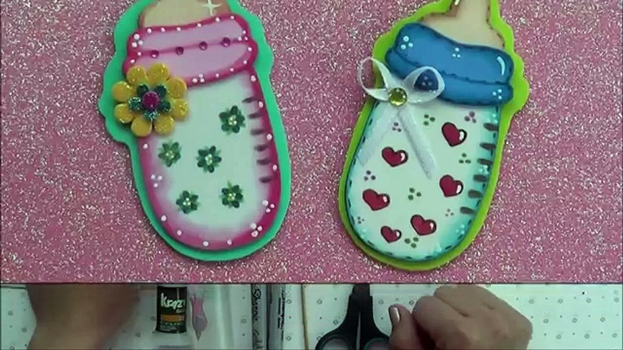 BIBERON O MAMILA PARA BABY SHOWER DE FOAMY O GOMA EVA