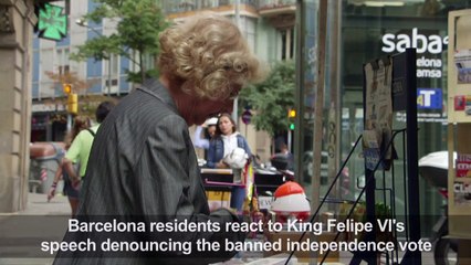 People react to Spanish king's speech on Catalan referendum