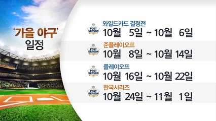 '가을 야구' 오늘 스타트...NC-SK 와일드카드 격돌 / YTN