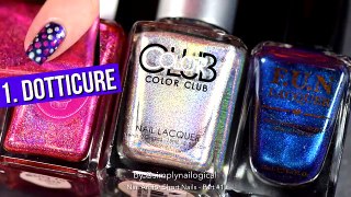 5 Easy Nail Art Designs for SHORT NAILS (Holouals) | PART #1