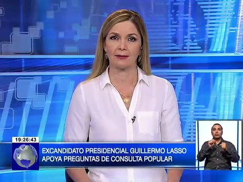 Ex candidato presidencial Guillermo Lasso apoya preguntas de Consulta Popular