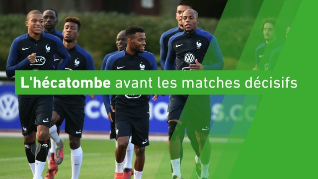 Foot - Elim. CM 2018 (H) - Bleus : L'hécatombe avant les matches décisifs