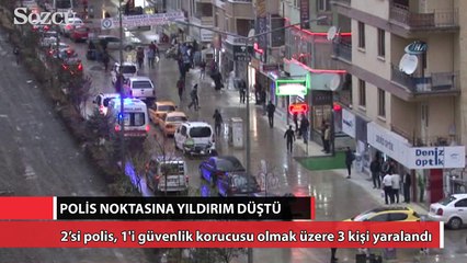Hakkari’de polis noktasına yıldırım düştü