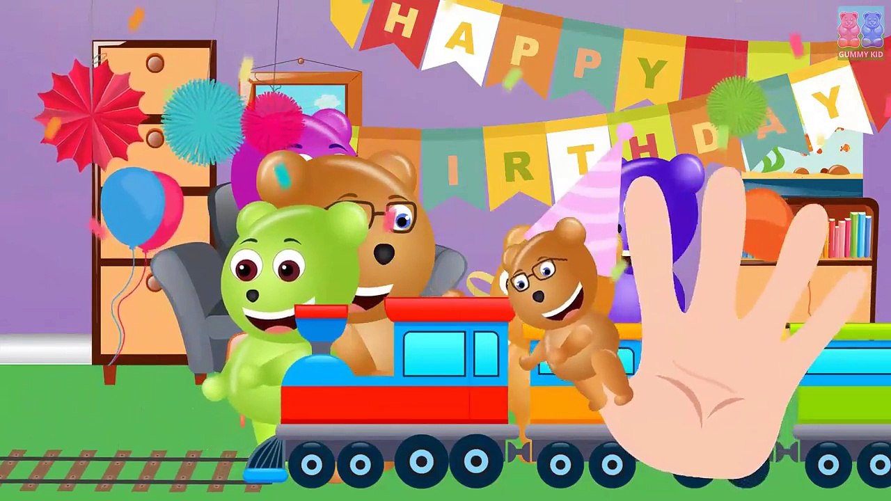 Mega Gummy Bear horse eating magic cake pop ice cream daddy finger family song for kids