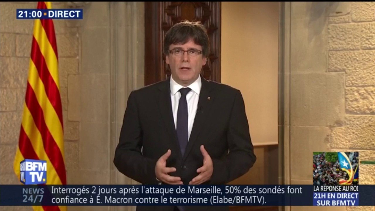 Carles Puigdemont reproche au roi Felipe VI d'avoir "déçu beaucoup de Catalans"