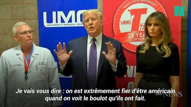 À Las Vegas, Donald Trump salue le travail incroyable des services de secours