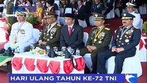 Atraksi Pesawat Tempur F-16 Lepaskan 72 Bom di HUT TNI