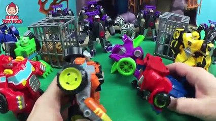 Transformers Rescue Bots Optimus Prime Bumblebee Brushfire Heatwave Battle Dr Morocco & Morbots