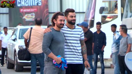AMIR KHAN AND VIRAT KOHLI ON SHOOTING LOCATION