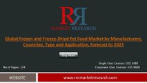 Frozen and Freeze-Dried Pet Food Market 2017: Global L Growth & Top Manufacturers Analysis, Trends and Demand Forecasts