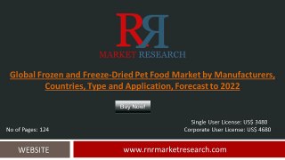 Frozen and Freeze-Dried Pet Food Market 2017: Global L Growth & Top Manufacturers Analysis, Trends and Demand Forecasts