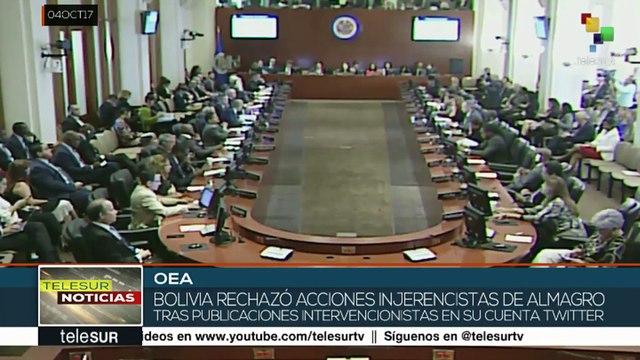 Denuncia Bolivia ante la OEA injerencias de Luis Almagro