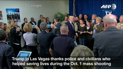 Las Vegas: Trump thanks police and civilians for saving lives