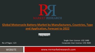 Global Motorcycle Battery Competition analysis by Top Manufacturer, Forecast to 2022