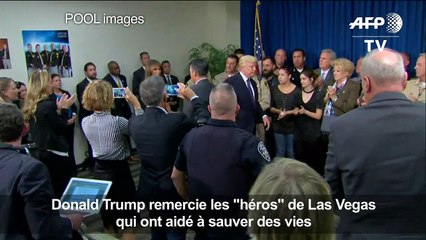 Donald Trump remercie les "héros" de Las Vegas