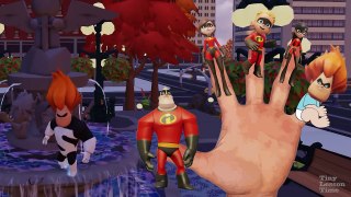 Pixar The Incredibles Finger Family Nursery Rhyme Playlist with Superhero Custom Action for Kids