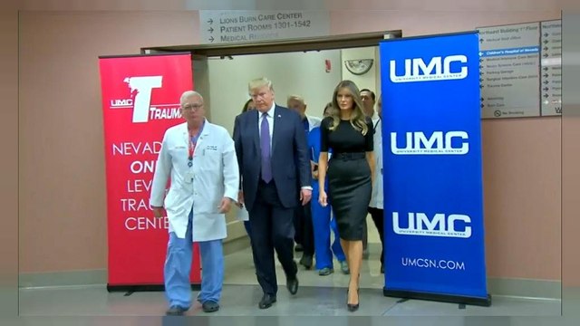 Trump visits victims of Las Vegas concert attack