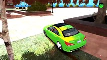 Colors MERCEDES BENZ in Trouble Cars! Nursery Rhymes Colors Spiderman Songs for Children with Action