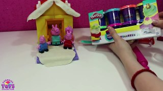 Peppa Pig PlayBIG Bloxx And Play Doh New Year Fun Time ◕ ‿ ◕ Toys Videos for Kids