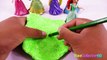Learn Colors Disney Princess Clay Foam Finger Family Body Painting Superhero Play-Doh Bottles Kids