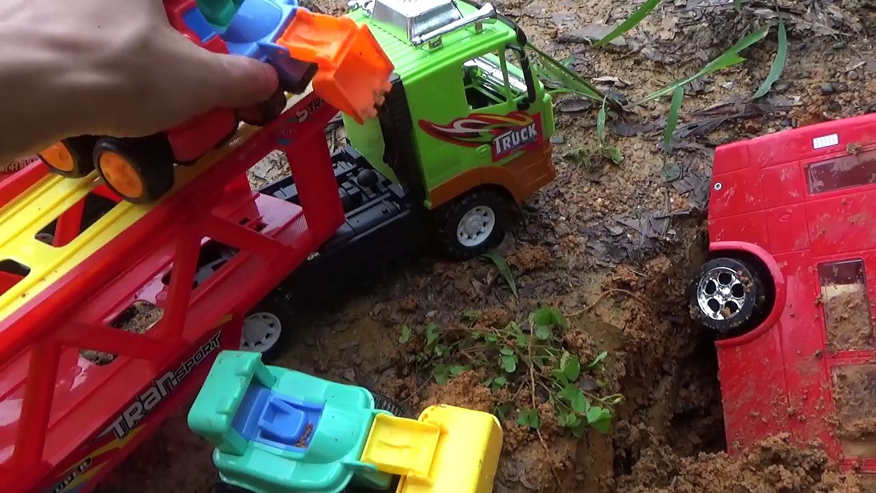 ショベルカー ユンボ パワーショベル はたらくくるまランド ! カーキャリアー 立体駐車場 ご...