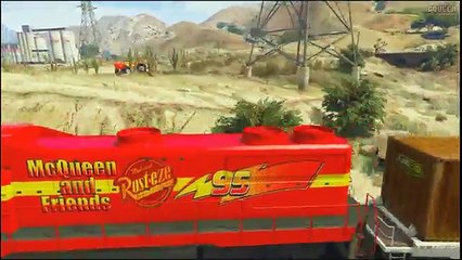 McQueen Spiderman - Destructive McQueen Train - Cars Cartoon Videos for kids - Children video songs