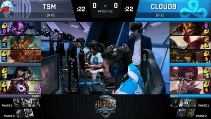 野龜掰掰~Doublelift大師兄回來了！| TSM vs C9第一場全場精華 | 2017 NA LCS Summer北美夏季賽 W1D2