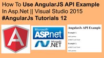 How to use angularjs api example in asp.net || visual studio 2015 #angularjs tutorials 12