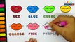 Lip Coloring Pages - Candy Coloring Book Video - How To Learn Colors Coloring For Kids