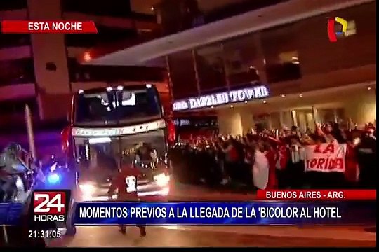 Selección peruana llegó al hotel de concentración en Buenos Aires