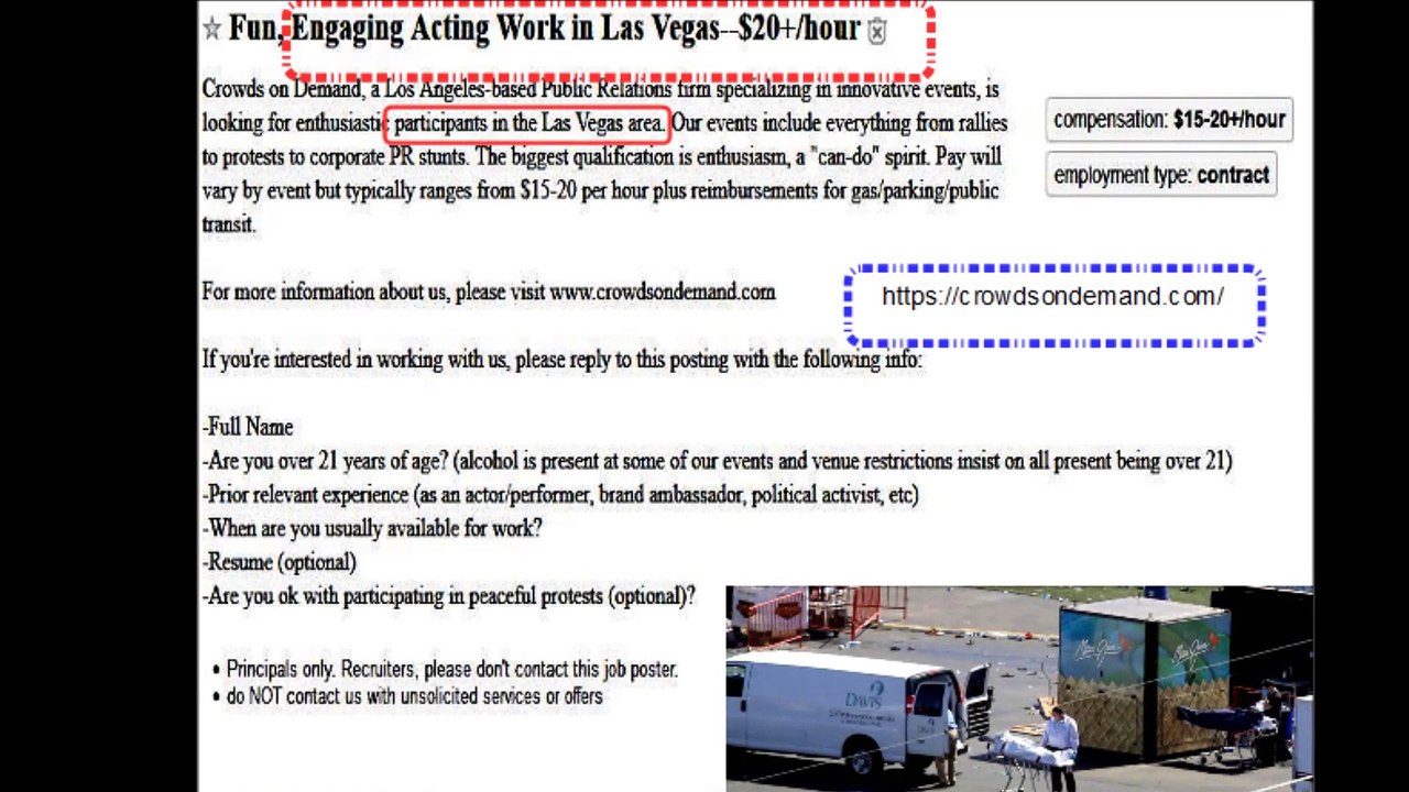 US Criminal Government: Las Vegas Staged "mass-shooting" Operations