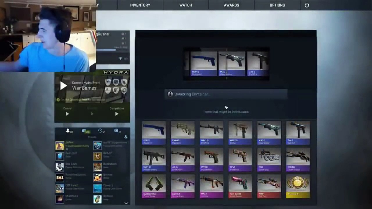 CS:GO Hydra Kasası Eldiven Çıkaran Yayıncı ve Youtuberler (CS:GO Hydra Gloves Opening)