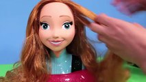 Frozen Portugues: Novo Penteado da Anna - Cabeça de Boneca para Pentear e Maquiar - Portugues Brasil