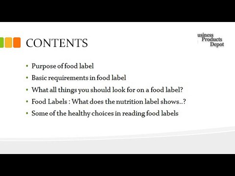 FOOD LABELING- Some of the basic facts needed to know