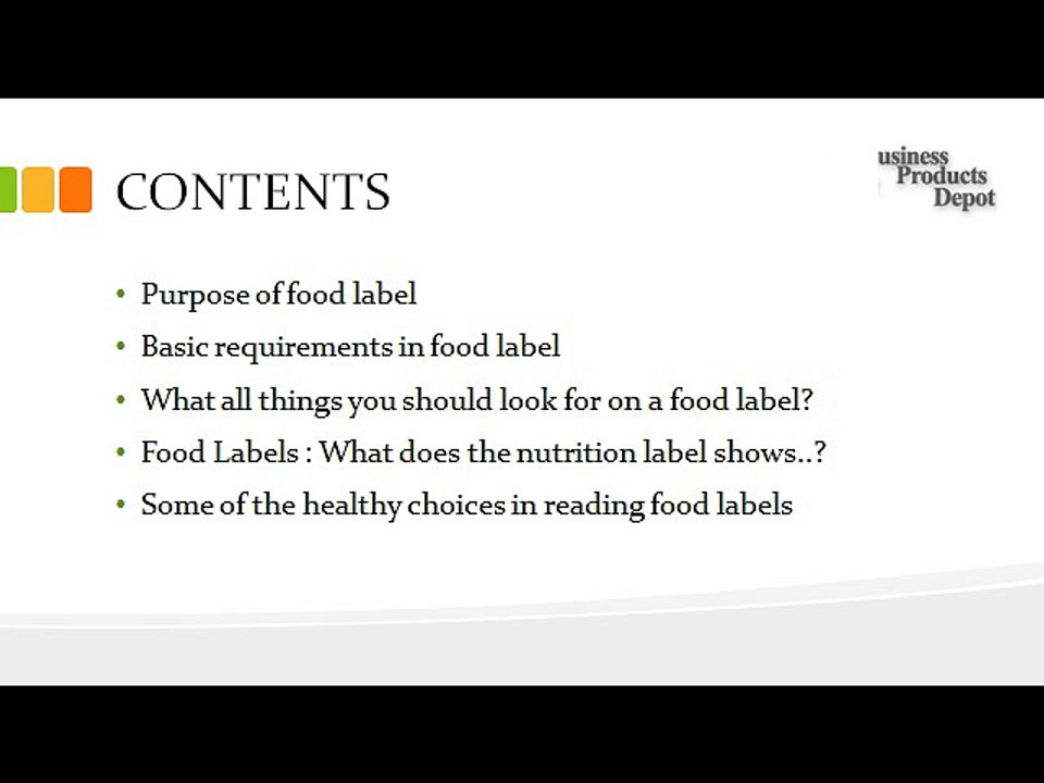 FOOD LABELING- Some of the basic facts needed to know