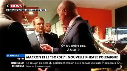 Emmanuel Macron dénonce ceux qui "foutent le bordel au lieu de chercher du travail après une manifestation de GM&S