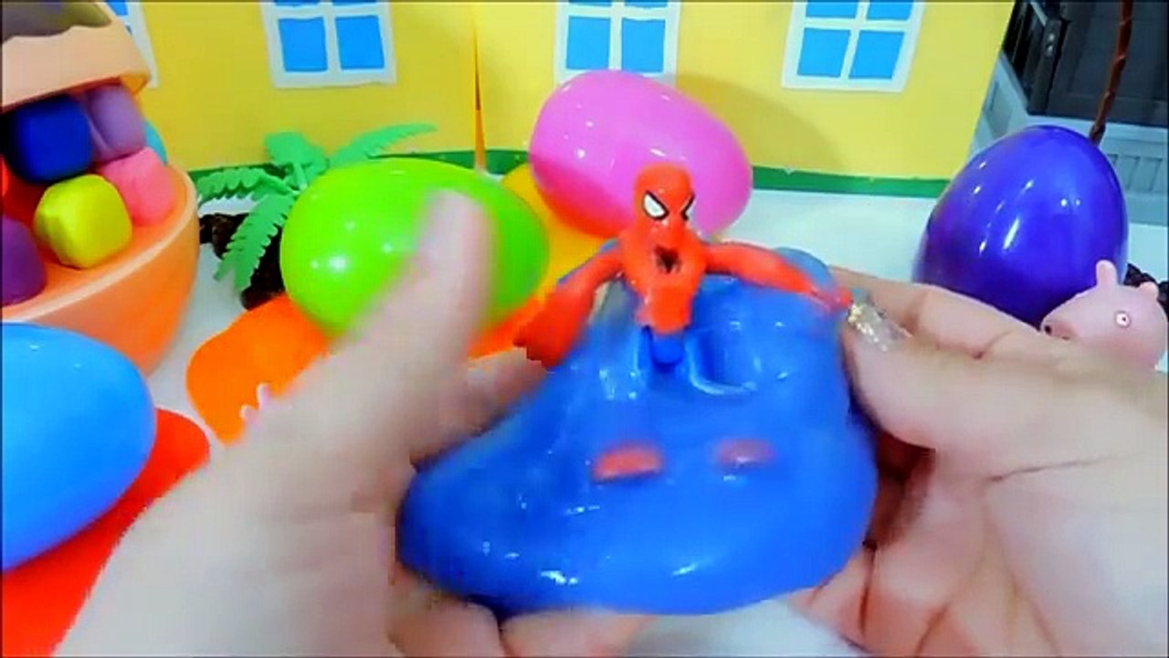PLAY-DOH Dentista faz COCO DE OVOS SURPRESAS com Peppa Pig e Pig George Doctor Drill N Fill