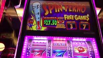 ★SCORCHING BIG WIN!!★ SPINFERNO! RED HOT DIAMONDS & JACKPOT 777 Slot Machine Bonus