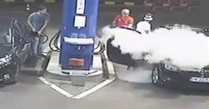 Awesome Gas Station Worker Douses Idiot Kid Smoking At Pump