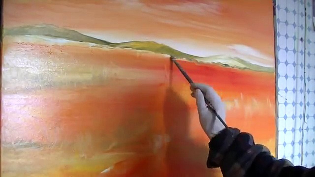 Acrylmalerei lernen Toskana Acrylic Speed Painting by Sabine Belz