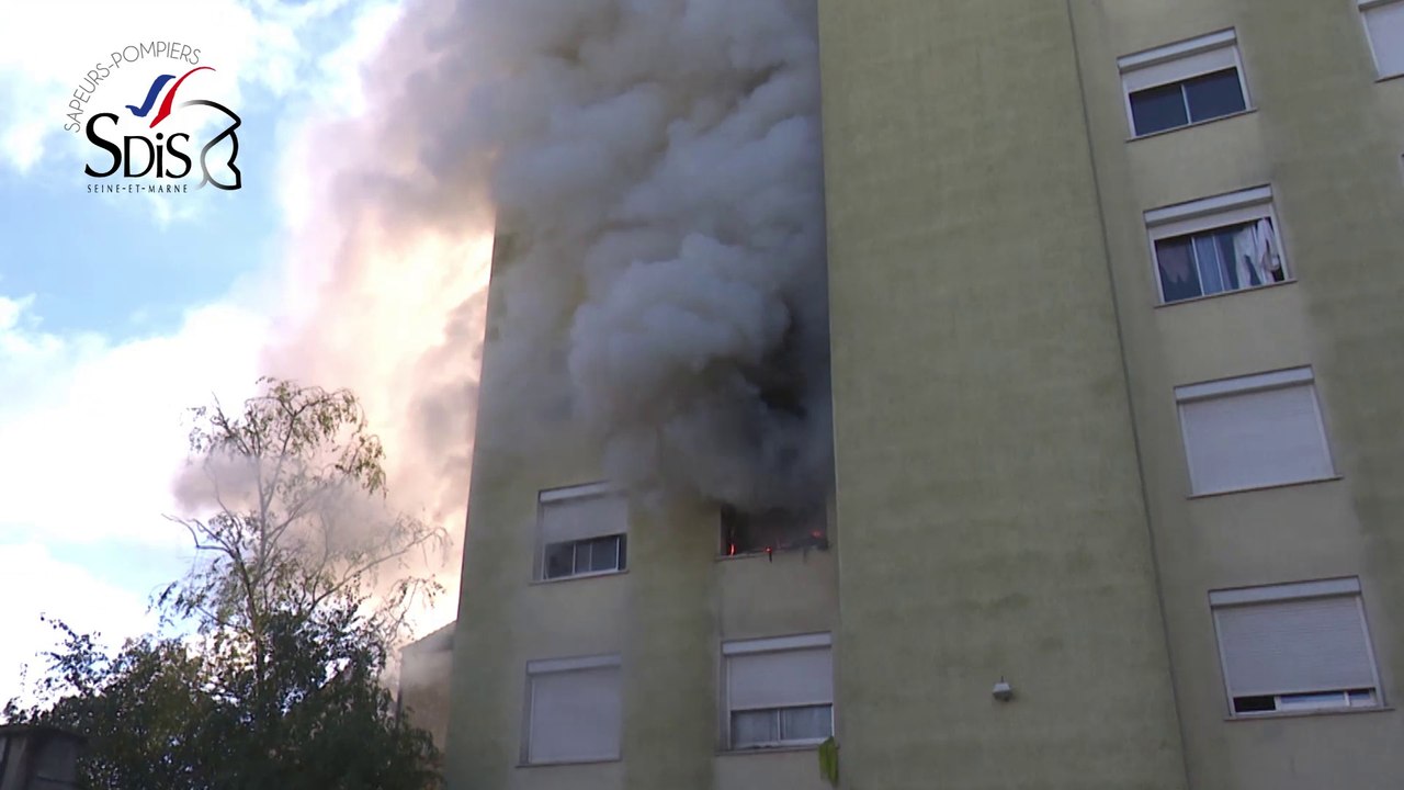 Feu d'appartement à Melun