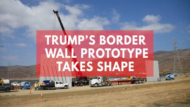 Trump's border wall prototype takes shape