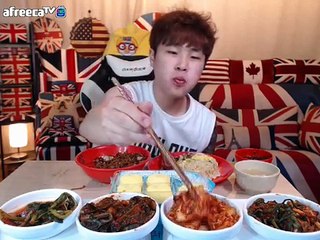 BJ꽃돼지 간짜짱+볶음밥+갓김치+열무김치+배추김치+파김치먹방