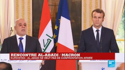 REPLAY - Déclarations conjointes d''Emmanuel Macron et du Premier ministre irakien Al-Abadi