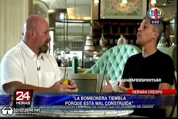 Hernán Crespo: “La Bombonera tiembla porque está mal construida”
