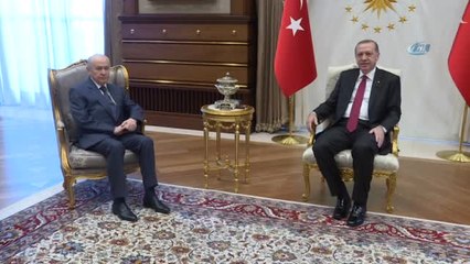 Cumhurbaşkanı Erdoğan, MHP Genel Başkanı Bahçeli'yi Kabul Etti