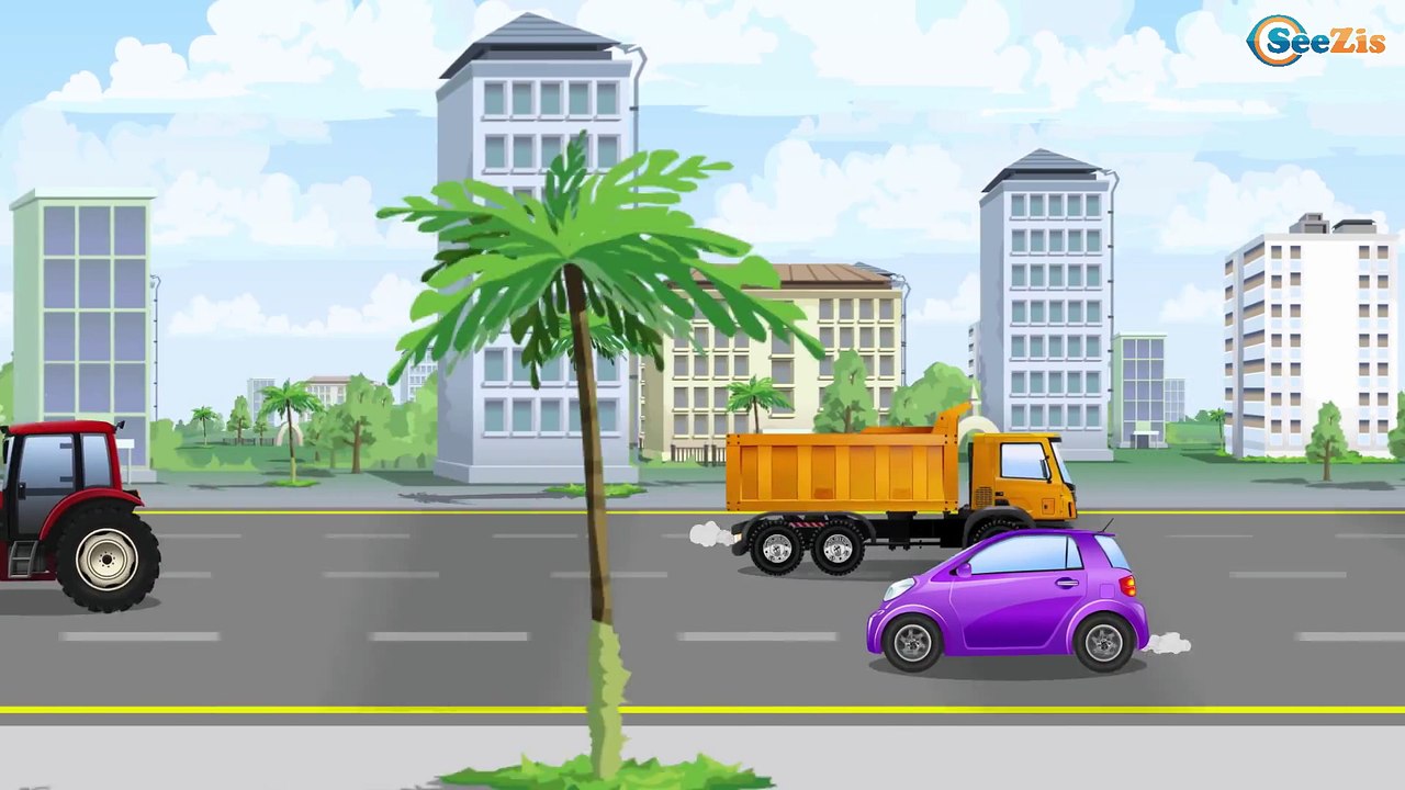 La Voiture de police. Dessin animé. Véhicules d'assistance - LA COURSE. Vidéo éducative pour enfants