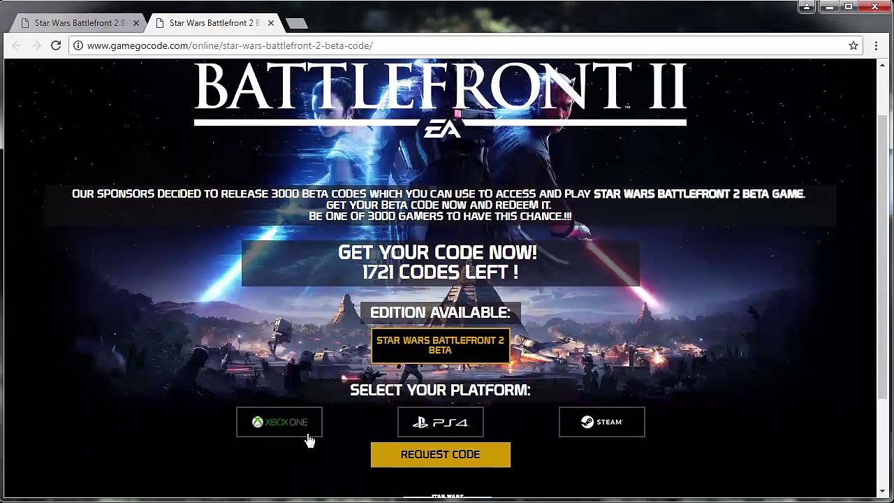 Free Star Wars Battlefront 2 Beta Codes Generator Tool Online